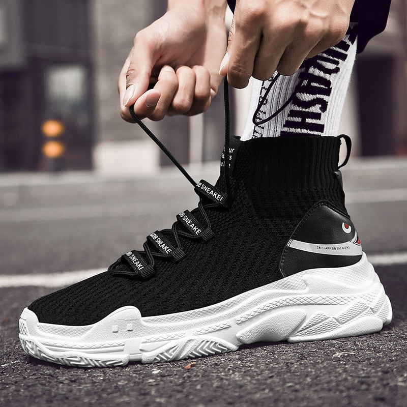 Shark Design High-Top Sneakers | Bold Style Sneakers