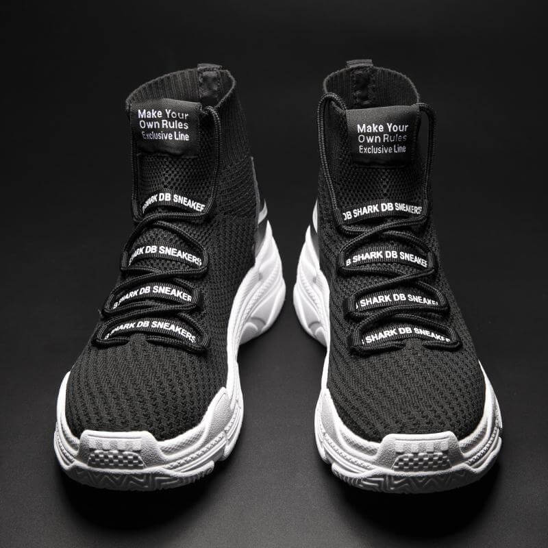 Shark Design High-Top Sneakers | Bold Style Sneakers