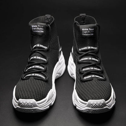 Shark Design High-Top Sneakers | Bold Style Sneakers