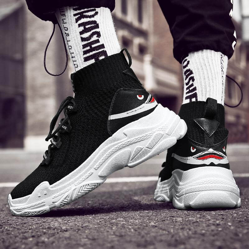 Shark Design High-Top Sneakers | Bold Style Sneakers