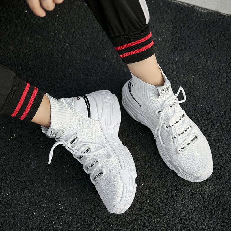 Shark Design High-Top Sneakers | Bold Style Sneakers