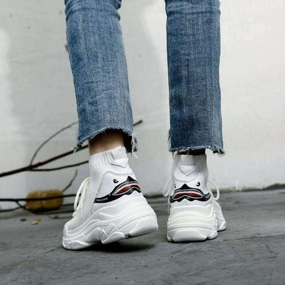 Shark Design High-Top Sneakers | Bold Style Sneakers