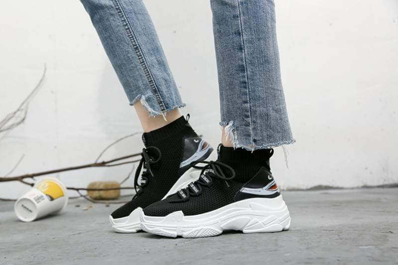Shark Design High-Top Sneakers | Bold Style Sneakers