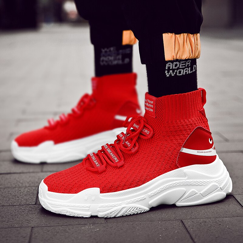 Shark Design High-Top Sneakers | Bold Style Sneakers