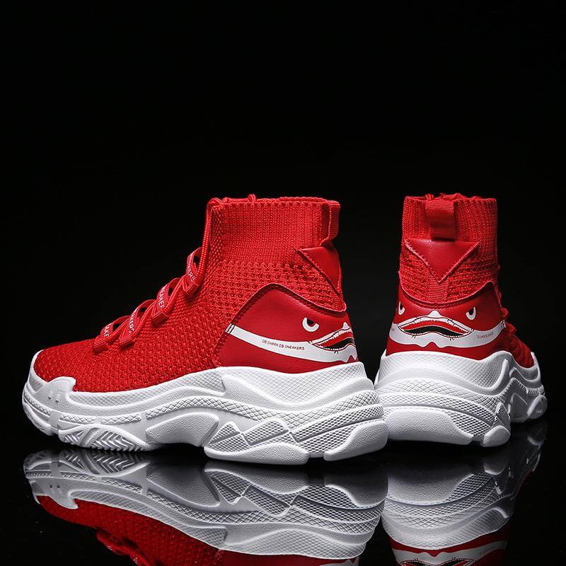 Shark Design High-Top Sneakers | Bold Style Sneakers
