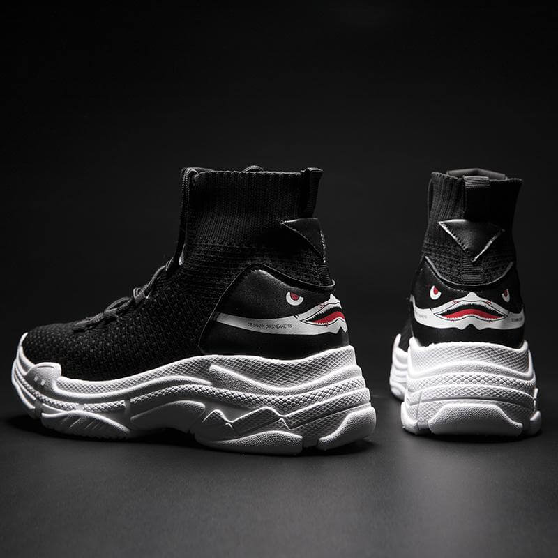 Shark Design High-Top Sneakers | Bold Style Sneakers