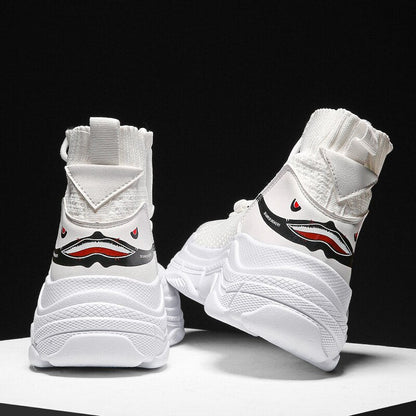 Shark Design High-Top Sneakers | Bold Style Sneakers