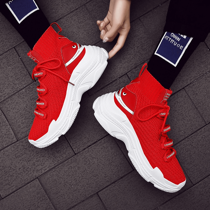 Shark Design High-Top Sneakers | Bold Style Sneakers