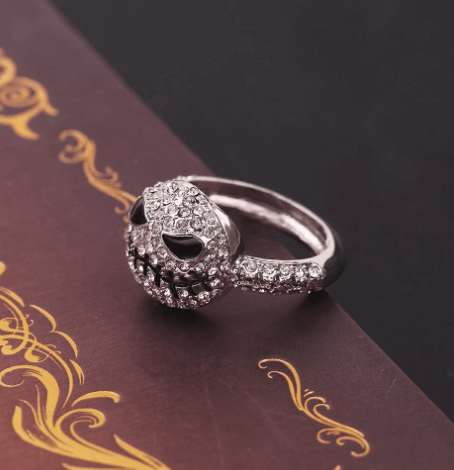 Skull Design Crystal Ring | Bold Skull Ring with Unique Jewelry Motif