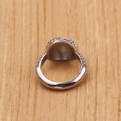 Skull Design Crystal Ring | Bold Skull Ring with Unique Jewelry Motif