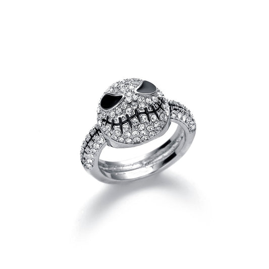 Skull Design Crystal Ring | Bold Skull Ring with Unique Jewelry Motif