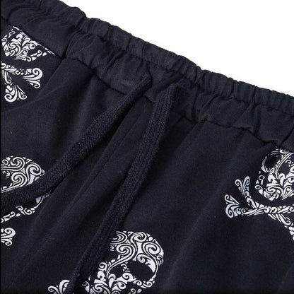 Skull Print Lounge Pants | Cozy Elastic Waist Edgy Loungewear