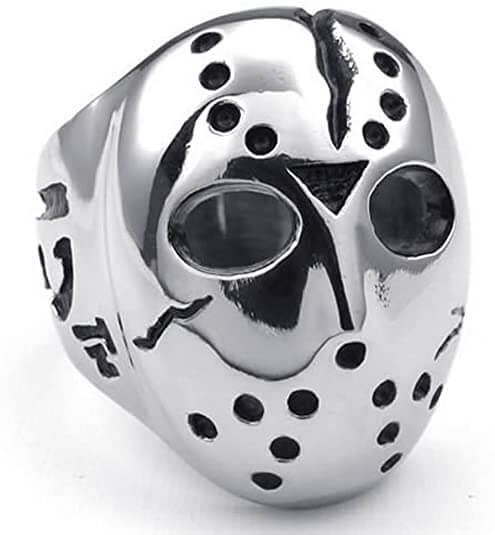 Stainless Steel Hockey Mask Ring | Bold Statement Piece