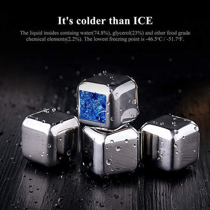 Stainless Steel Ice Cubes | Keeps Drinks Cold & Non-Diluting