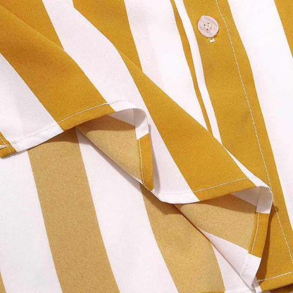 Striped Summer Shirt and Shorts Set | Breathable | Comfortable Fabric