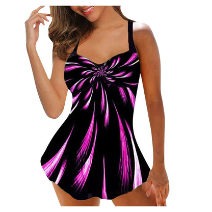 Stylish Vibrant Print Swimdress with Adjustable Straps | Perfect Fit