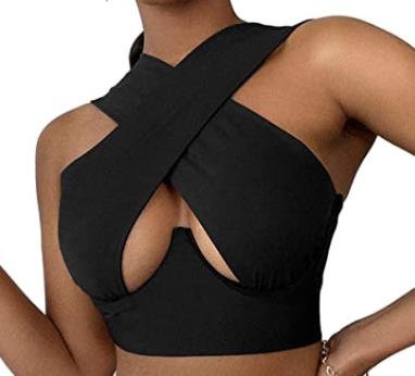 Stylish Wrapped Crop Top | Bold Design Crisscross Front