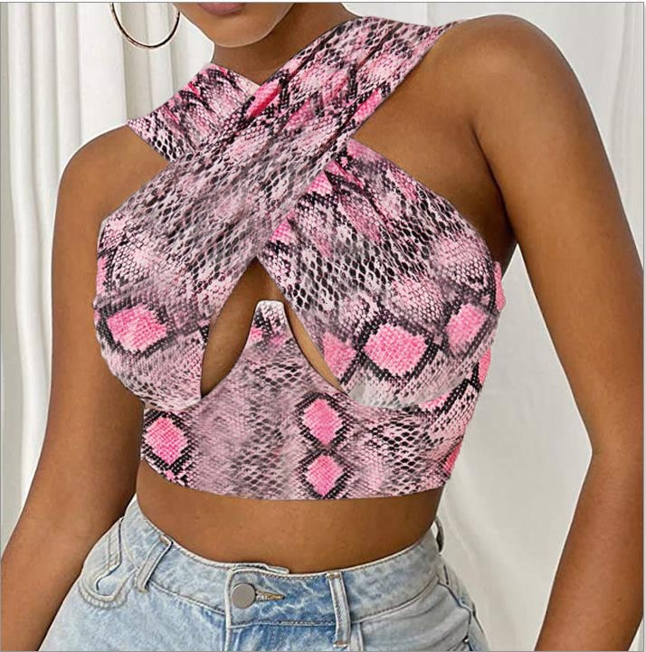 Stylish Wrapped Crop Top | Bold Design Crisscross Front