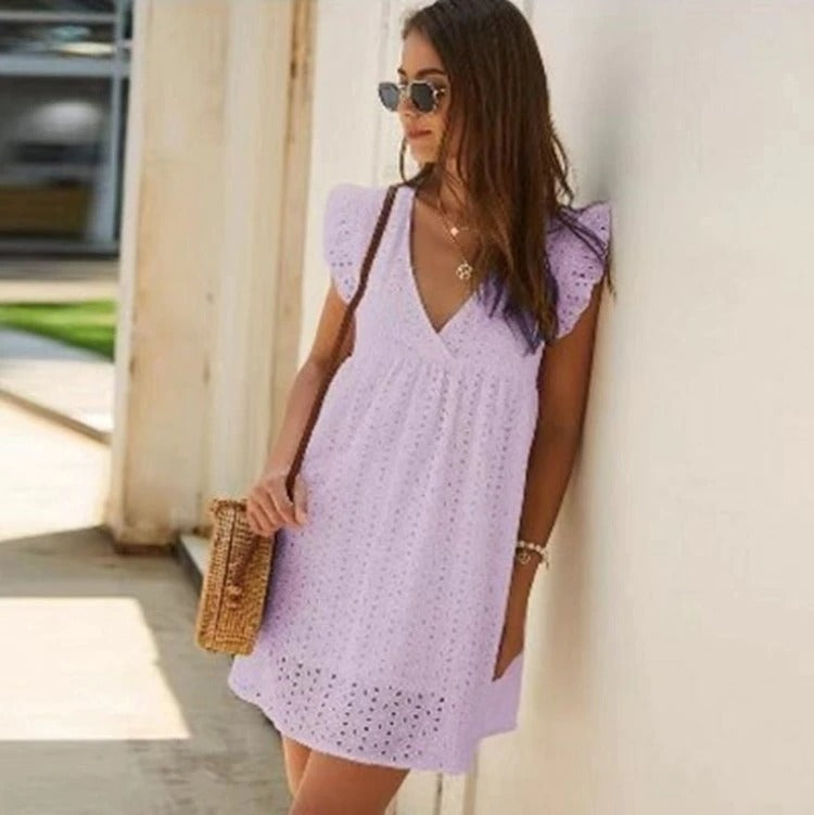 Summer Eyelet Dress | Flowy | Stylish & Chic