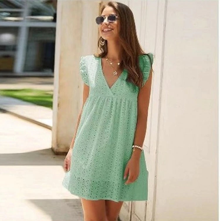 Summer Eyelet Dress | Flowy | Stylish & Chic