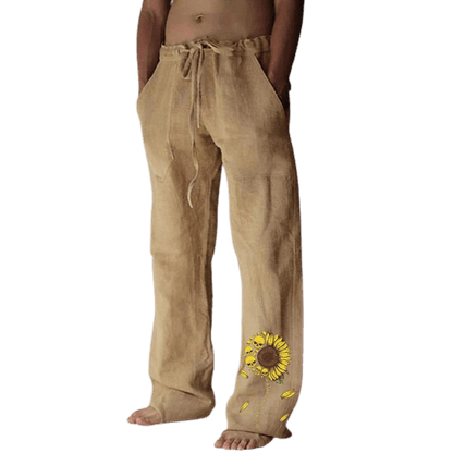 Sun and Nature Linen Pants | Relaxed Fit Linen Trousers for Artistic Style