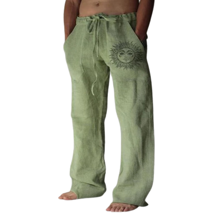 Sun and Nature Linen Pants | Relaxed Fit Linen Trousers for Artistic Style