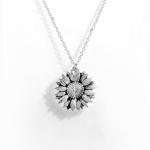 Sunflower Locket Necklace | You Are My Sunshine Inspirational Message Inside
