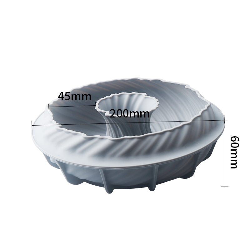 Swirl Design Silicone Cake Mold | Versatile Baking Tool