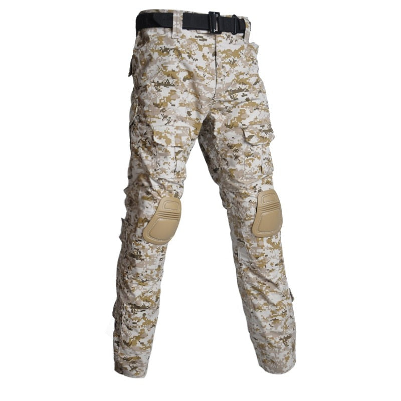 Tactical Combat Pants | Reinforced Knee Protection | Camo & Multi-Pocket Design
