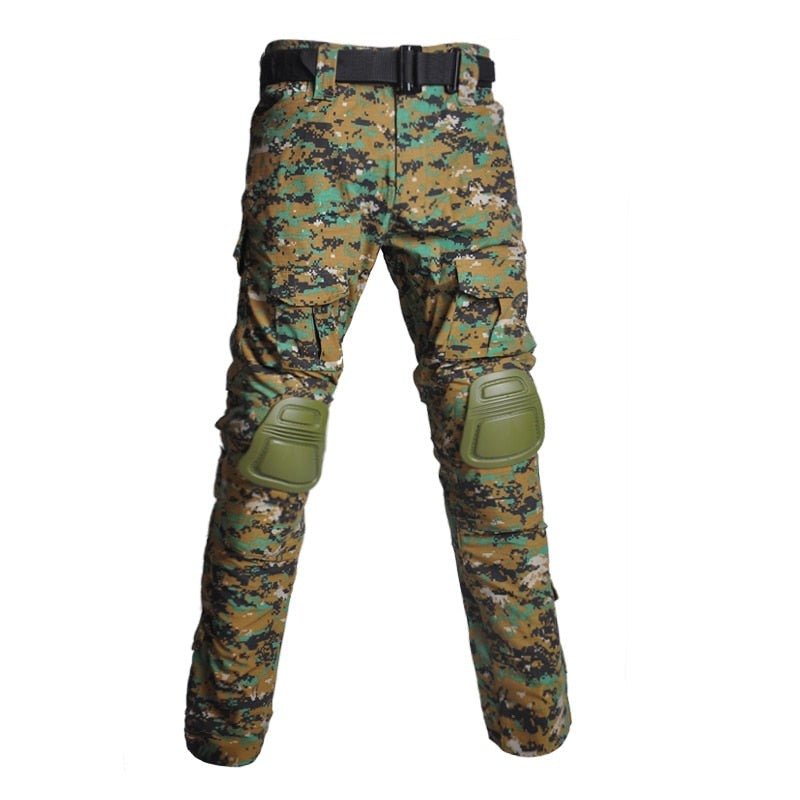 Tactical Combat Pants | Reinforced Knee Protection | Camo & Multi-Pocket Design