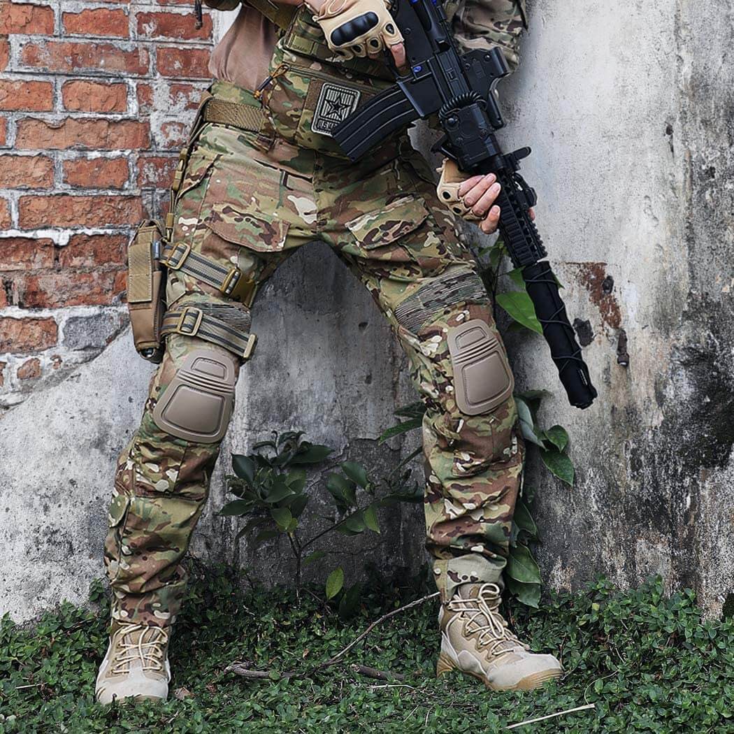 Tactical Combat Pants | Reinforced Knee Protection | Camo & Multi-Pocket Design