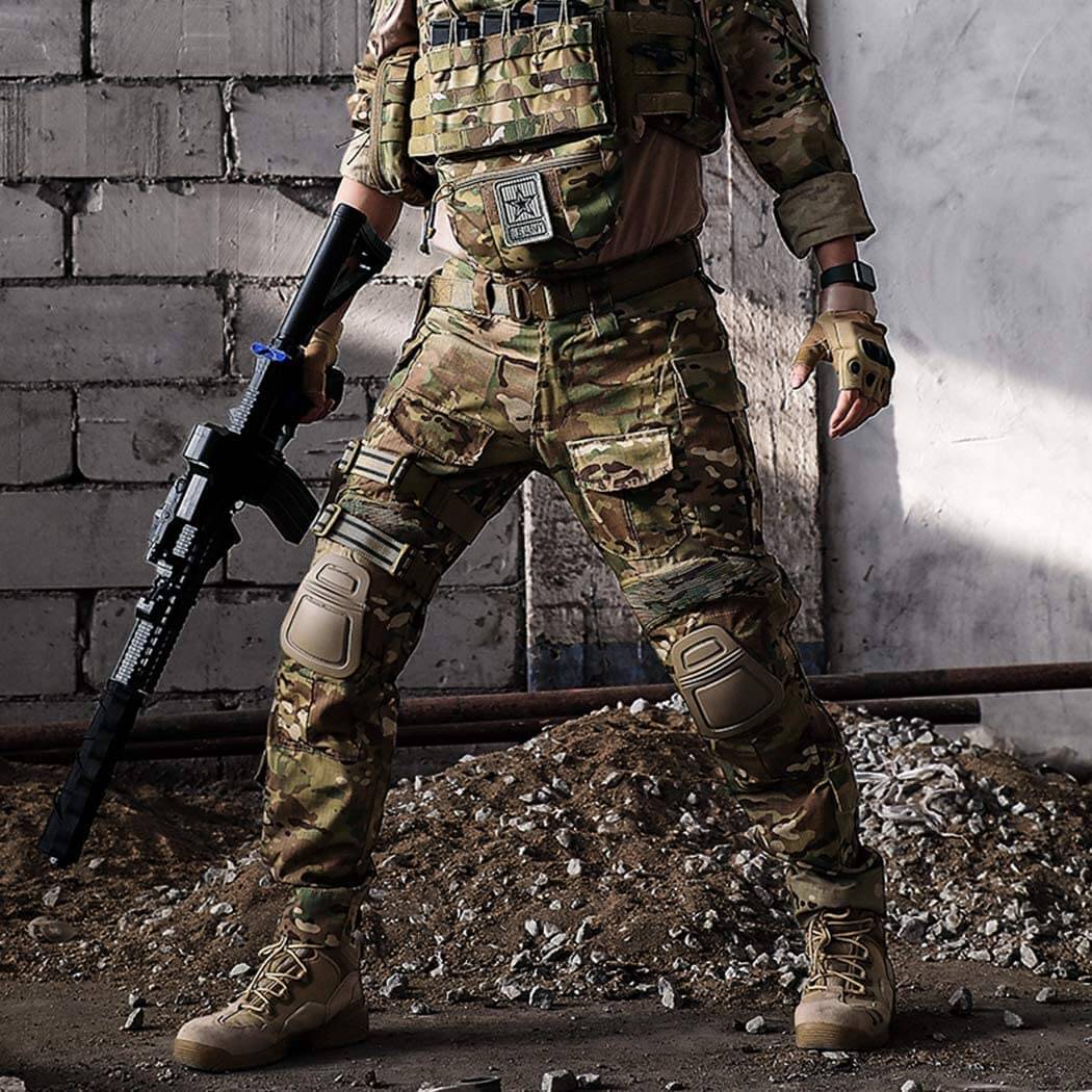 Tactical Combat Pants | Reinforced Knee Protection | Camo & Multi-Pocket Design