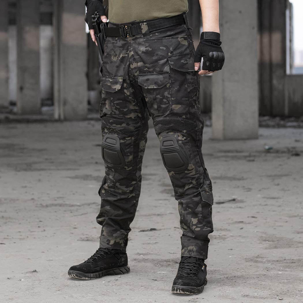 Tactical Combat Pants | Reinforced Knee Protection | Camo & Multi-Pocket Design