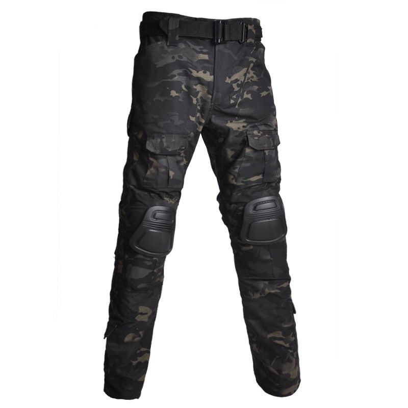 Tactical Combat Pants | Reinforced Knee Protection | Camo & Multi-Pocket Design