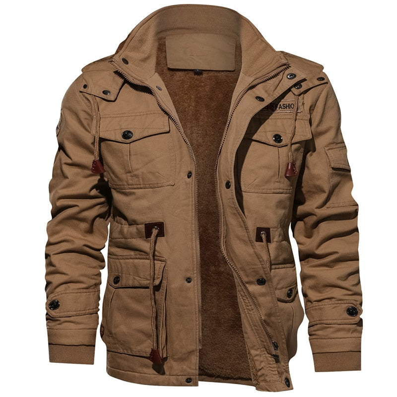 Tactical Men's Jacket | Water-Resistant | Warm | and Durable Outdoor Wear