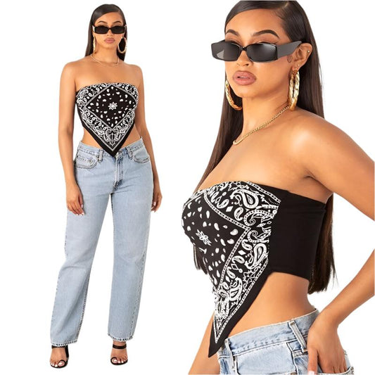 Trendy Bandana Tube Top | Versatile Style Top