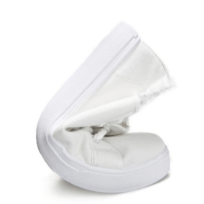 Trendy Canvas Sneakers | Frayed Edge Design Casual Canvas Sneakers