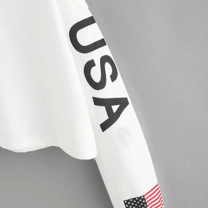 USA Cropped Hoodie | Stylish | Comfortable & Trendy