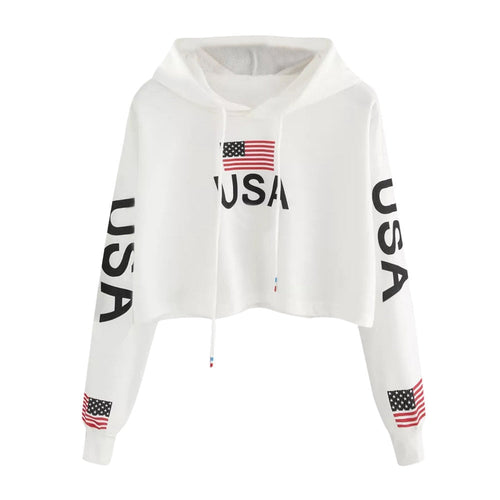 USA Cropped Hoodie | Stylish | Comfortable & Trendy