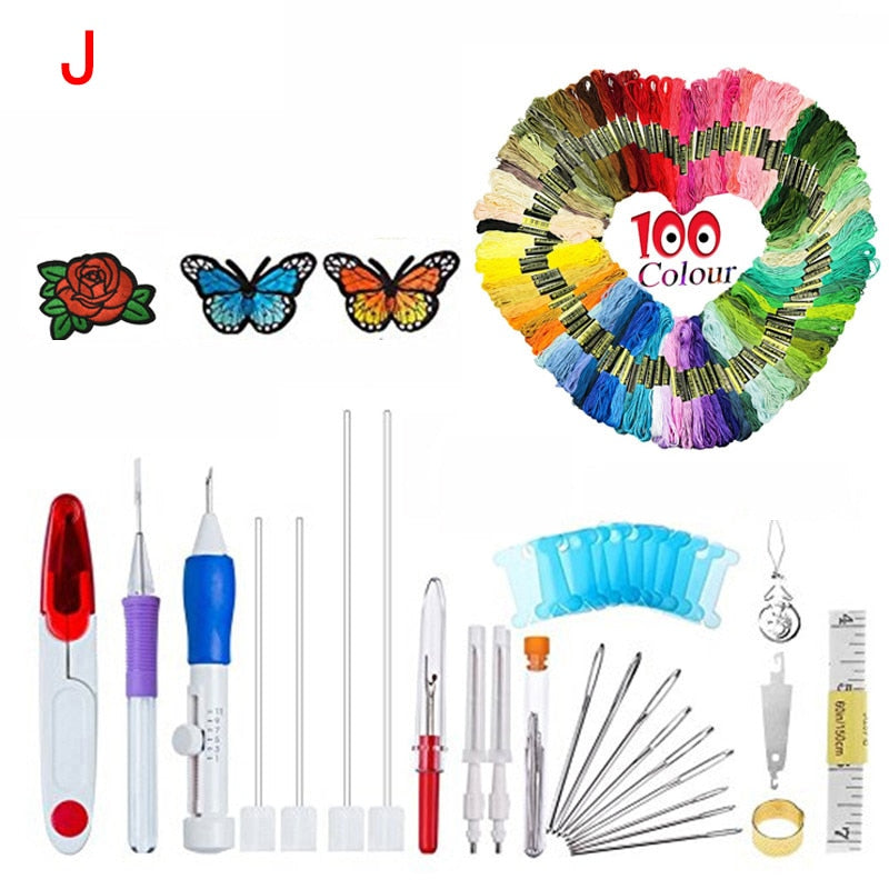 Ultimate Embroidery Tool Kit | 100 Color Threads & Accessories