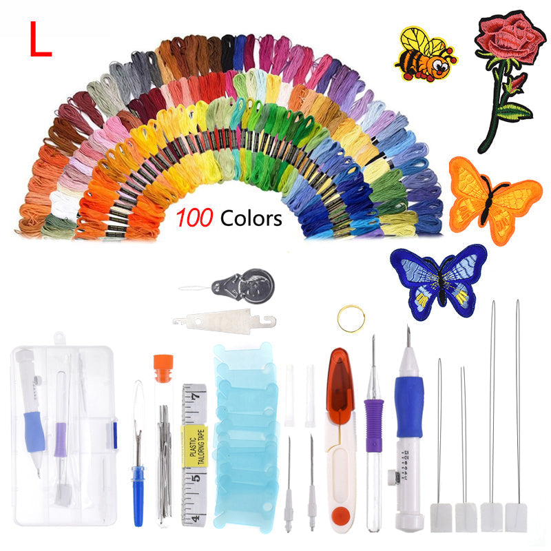 Ultimate Embroidery Tool Kit | 100 Color Threads & Accessories