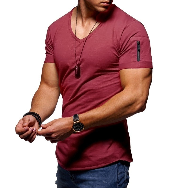 Ultimate Muscle Fit T-Shirt | Zipper Pocket Design