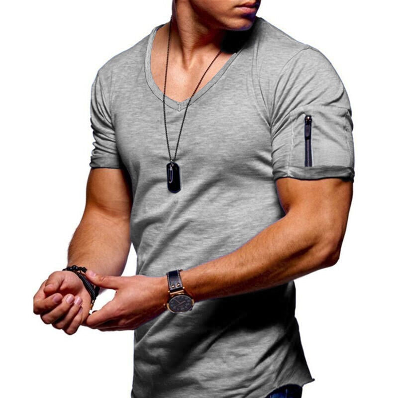 Ultimate Muscle Fit T-Shirt | Zipper Pocket Design
