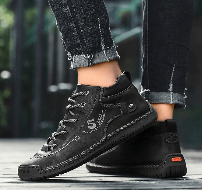 Urban Leather Sneakers | Trendy City Fashion Forward