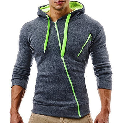 Urban Style Hoodie & Joggers Set | Stylish Contrast Zip