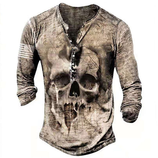 Vintage Patriotic Henley Shirt | Timeless Bold Graphics