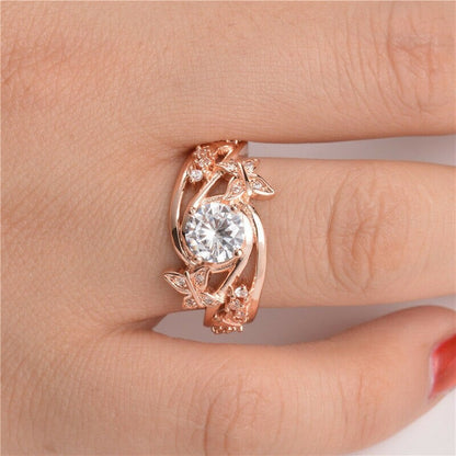 Vintage Rose Gold Bridal Set | Floral Elegance Bridal Set