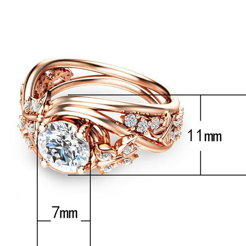 Vintage Rose Gold Bridal Set | Floral Elegance Bridal Set