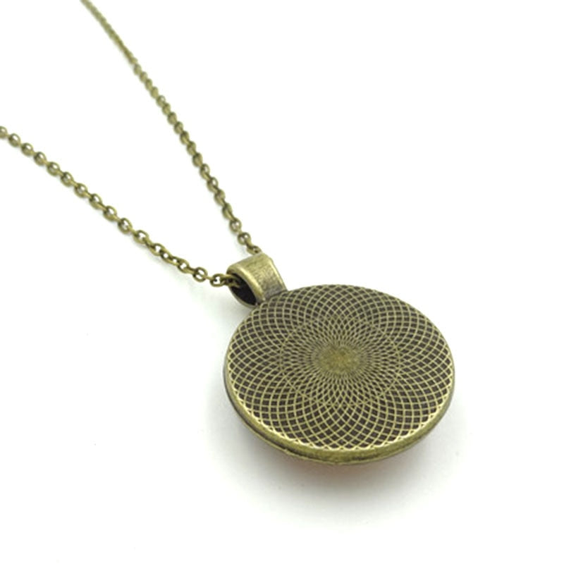Vintage World Map Necklace | Antique Bronze Finish Map Pendant