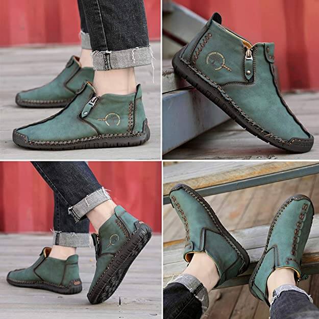 Warm Leather Ankle Boots | Fur Lined Comfort for Women